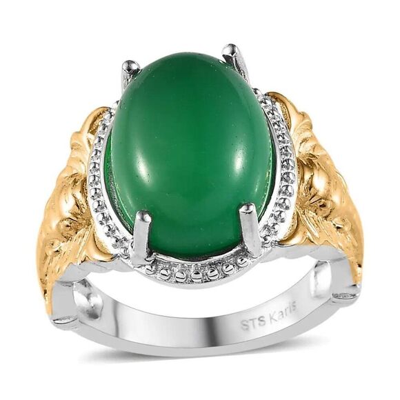 Karis, Not Worn, Malagasy Labradorite Solitaire  Ring,  . Size 7, Stamped - Picture 1 of 8